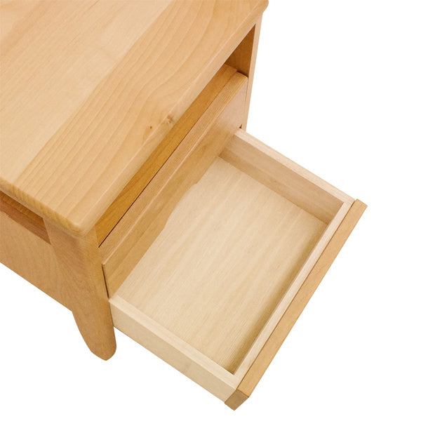 ナイトテーブル 幅40cm 木製 天然木 引き出し コンセント サイドテーブル ベッドサイド ソファサイド 開梱設置