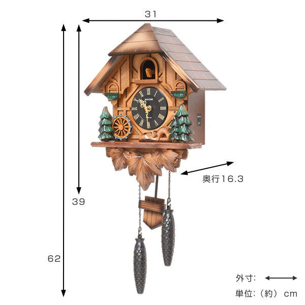 掛け時計 鳩時計 カッコー時計 カッコーティンバー