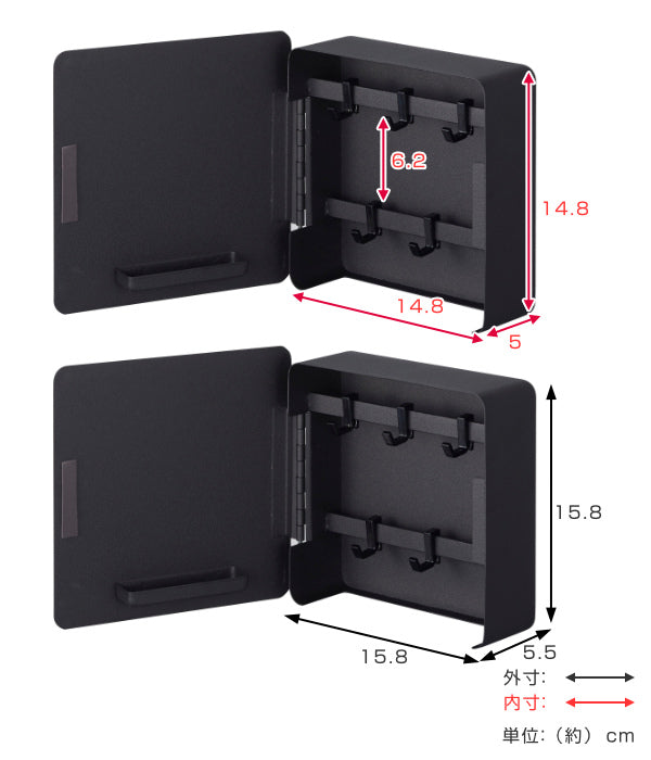 tower マグネットキーフック2段 タワー -5