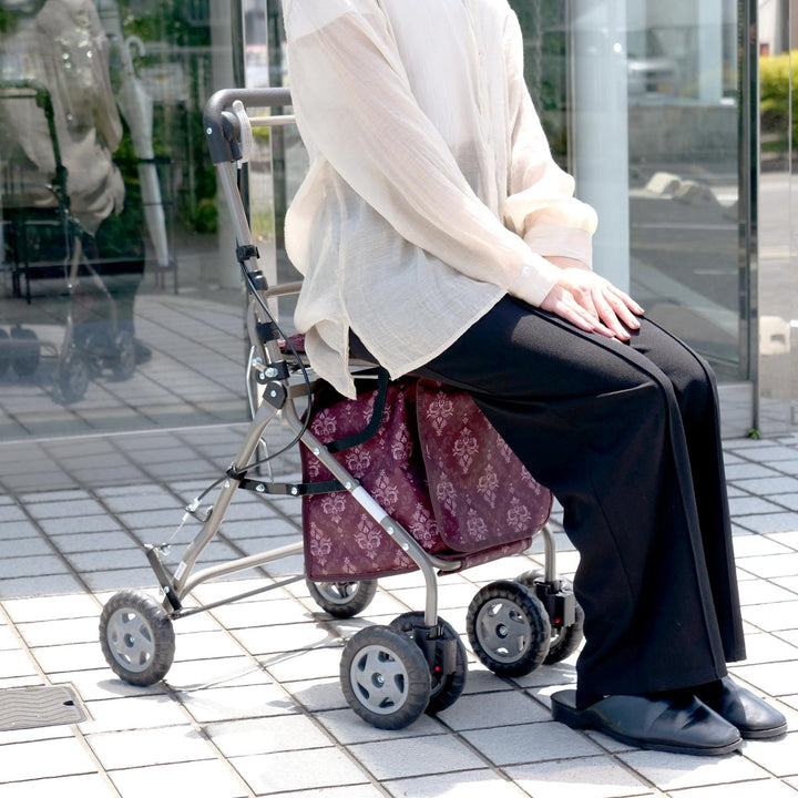 シルバーカーミドルタイプウェルキャリー高さ調節折りたたみ