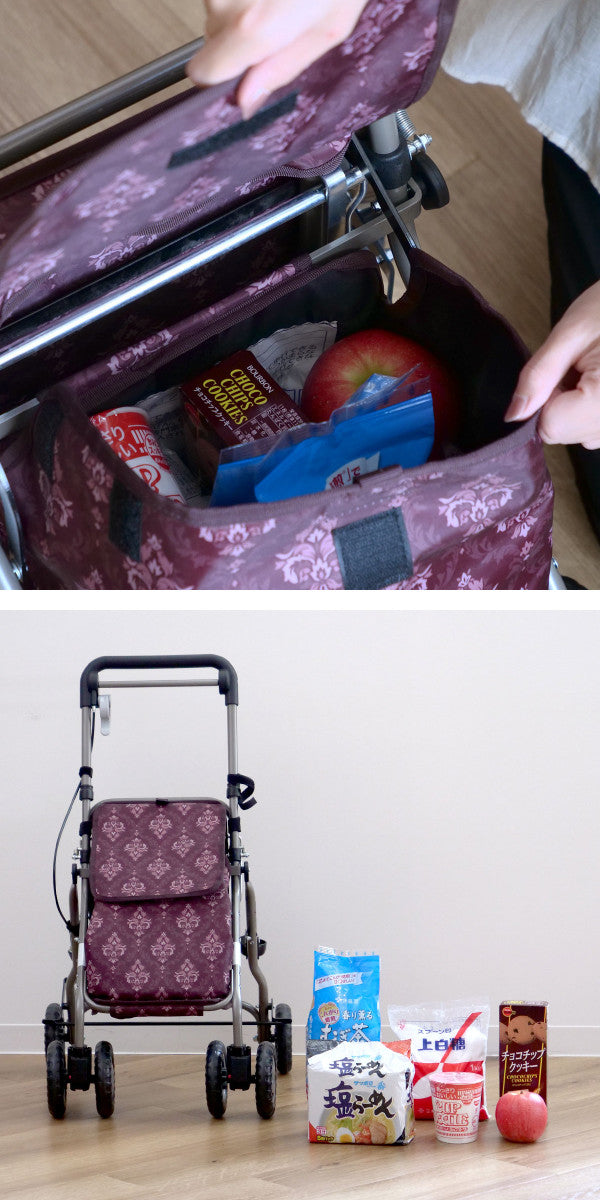 シルバーカーミドルタイプウェルキャリー高さ調節折りたたみ