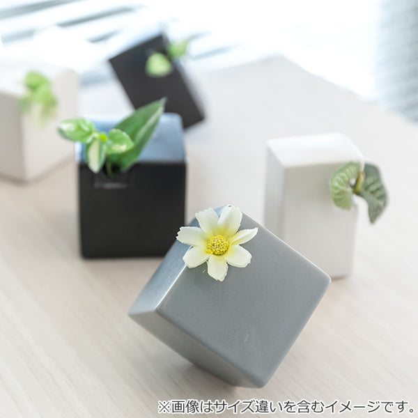 花瓶 陶器 フラワーベース ワイド Block 幅4.1×奥行3×高さ6.7cm -14