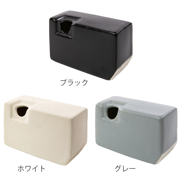 花瓶 陶器 フラワーベース ワイド Block 幅4.1×奥行3×高さ6.7cm -5