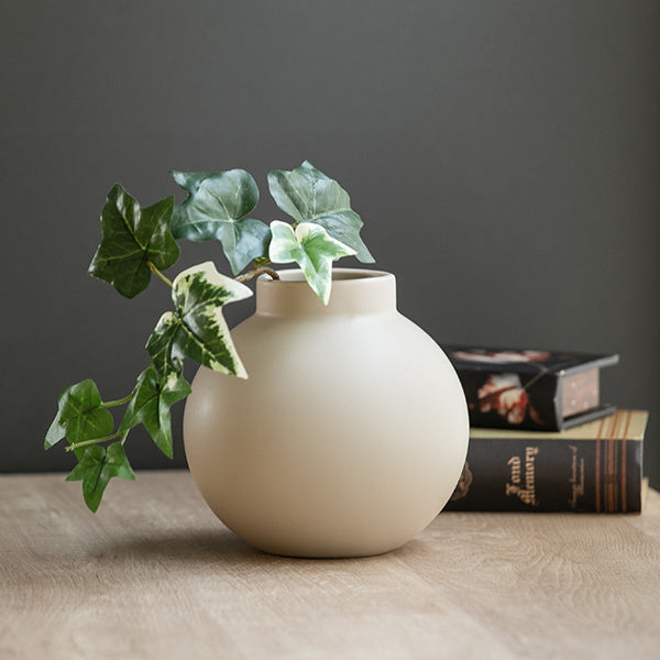 花瓶 陶器 フラワーベース ショート ASH 直径16×高さ15.5cm -8