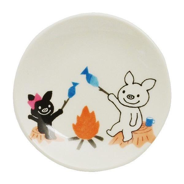 プレート 8cm LuckyPig giggle ラッキーピッグ ギグル 皿 食器 洋食器 豆皿 陶磁器 日本製