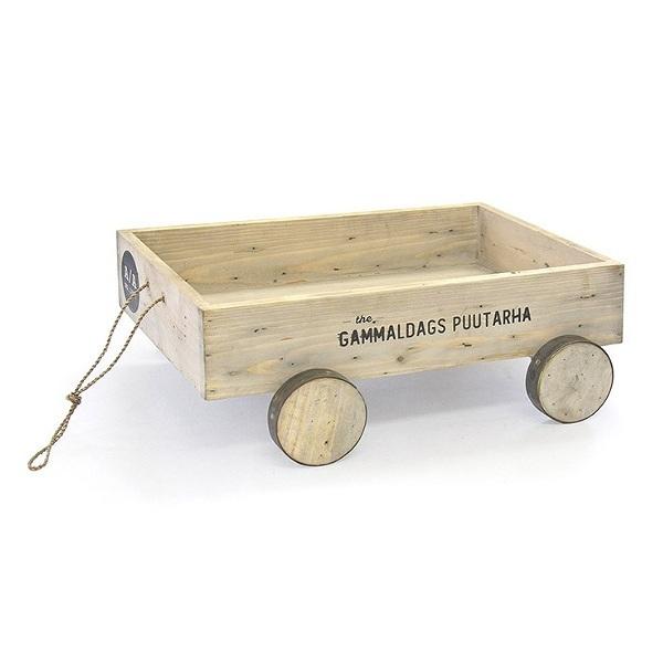 ガーデニング ウッデンカート 幅50×奥行39×高さ17cm