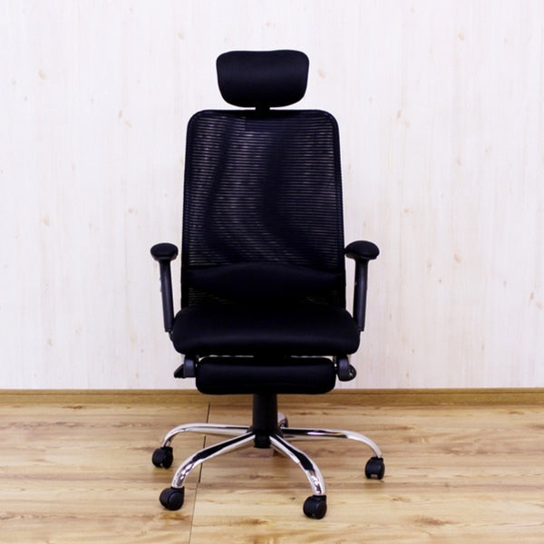 オフィスチェア 座面高45～53cm オフィス チェア 椅子 デスクチェア リクライニング 高さ調整 フットレスト メッシュ素材