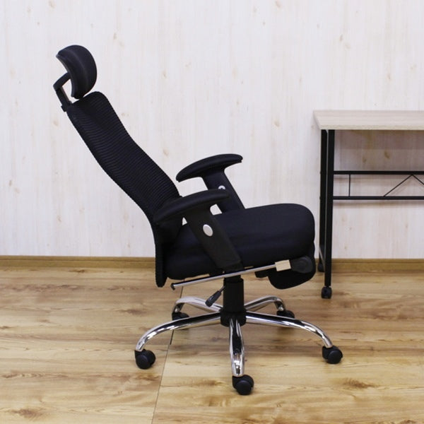 オフィスチェア 座面高45～53cm オフィス チェア 椅子 デスクチェア リクライニング 高さ調整 フットレスト メッシュ素材
