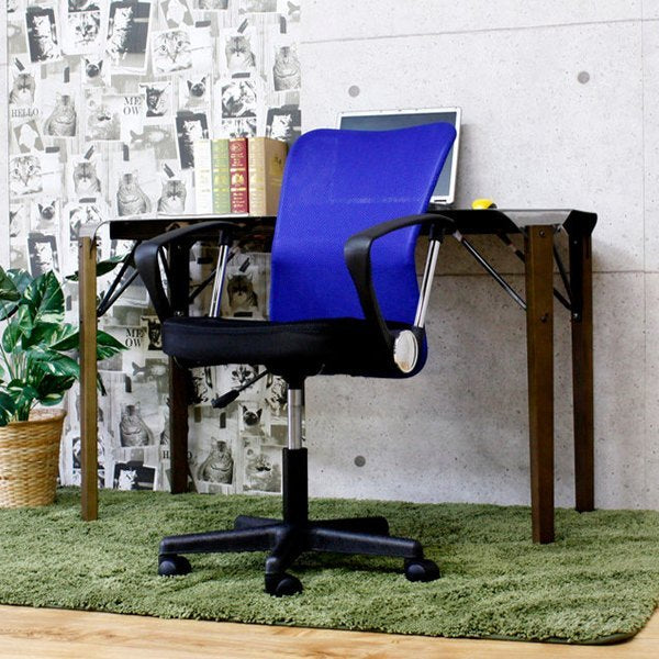オフィスチェア 座面高41～50cm ひじ掛け アームレスト オフィス チェア 椅子 デスクチェア 高さ調整 メッシュ素材