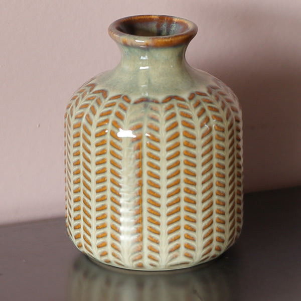 花瓶 一輪挿し 陶器 ゲラルド ショート 直径7×高さ10cm -5