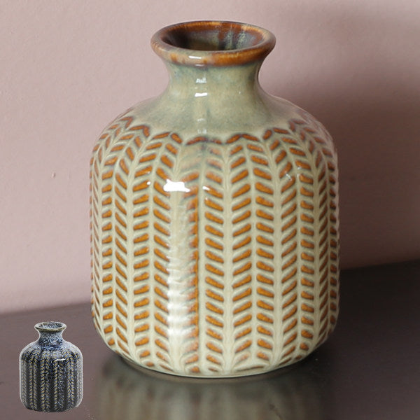花瓶 一輪挿し 陶器 ゲラルド ショート 直径7×高さ10cm -2