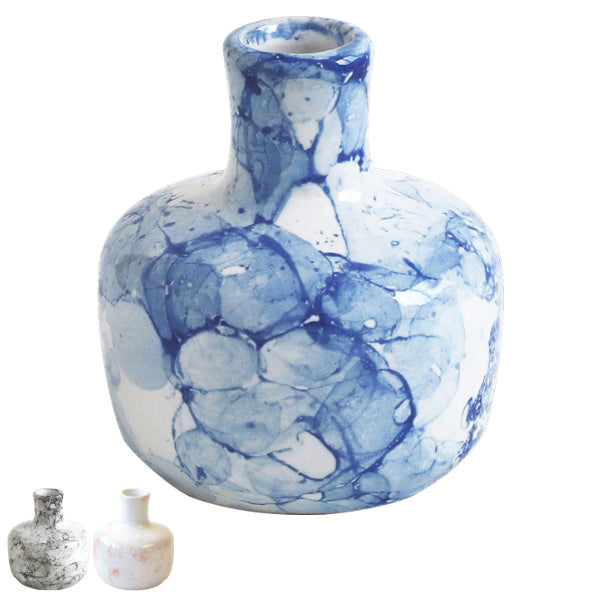 花瓶 一輪挿し 陶器 シェミーチョコ 直径7×高さ8cm -2