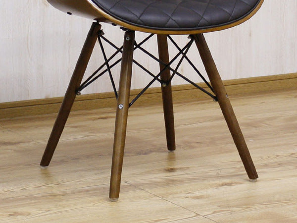 チェア 座面高47cm ダイニングチェア キルティング加工 木製枠 イームズチェア調 おしゃれ 椅子