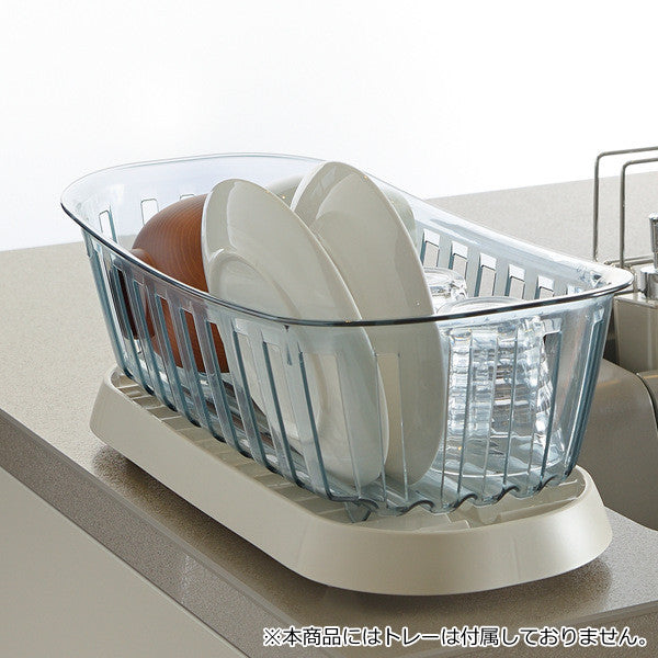 水切りかご スリム 皿を立てやすい 水切り プラスチック製 クレース ディッシュドレイナー