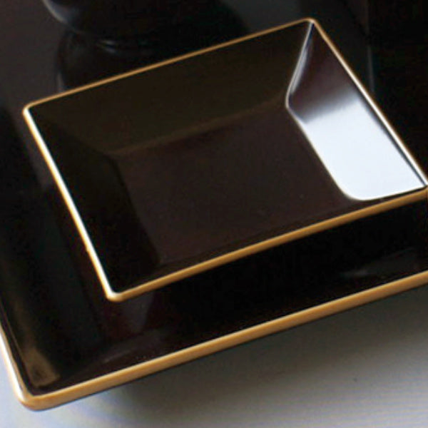 小鉢 13cm 小 角小鉢 溜渕金 抗菌 皿 食器 和食器 正月 おせち プラスチック 日本製