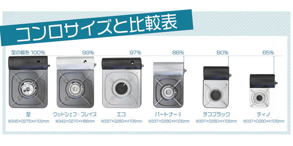 ガスコンロ卓上マイコンロブレイズ薄型五徳