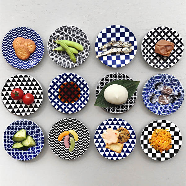 プレート 10cm 豆皿 七宝繋ぎ ロクサン 63 mamezara 磁器 皿 食器 和食器 日本製