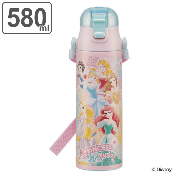 水筒 ステンレス 直飲み 軽量 ダイレクトボトル ディズニー プリンセス 580ml 子供 -2