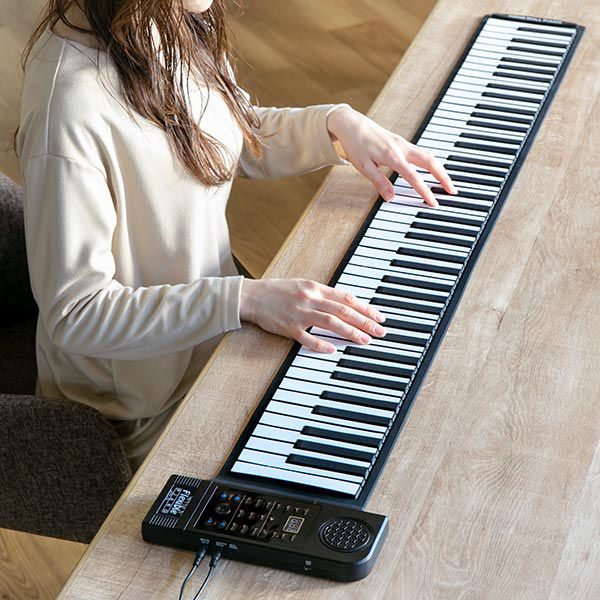 ピアノ 電子ピアノ コンパクト 88鍵盤 ロールアップピアノ -2