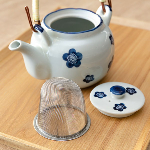 土瓶 600ml 青小梅 茶こし付き 急須 ポット ティーポット 陶器 – ハウジー