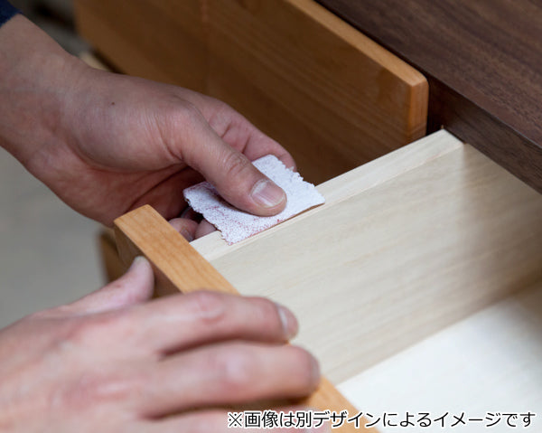 リビングチェスト 5段 モダンデザイン 天然木 日本製 幅78cm ホワイトオーク