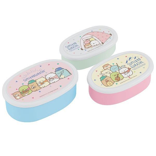 お弁当箱 シール容器 抗菌 3個入 すみっコぐらし キャンプ 子供 ランチボックス