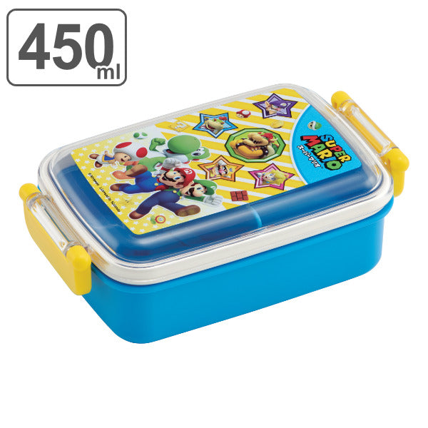 お弁当箱1段抗菌ふわっとタイトランチボックススーパーマリオブラザーズ450ml子供