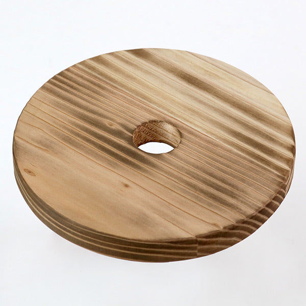 鍋敷き 木製 丸型 15cm 焼杉 SALIU 日本製