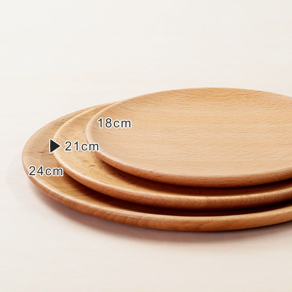 プレート 21cm M プレートディッシュ 木製 皿 食器 洋食器 天然木 ビーチ