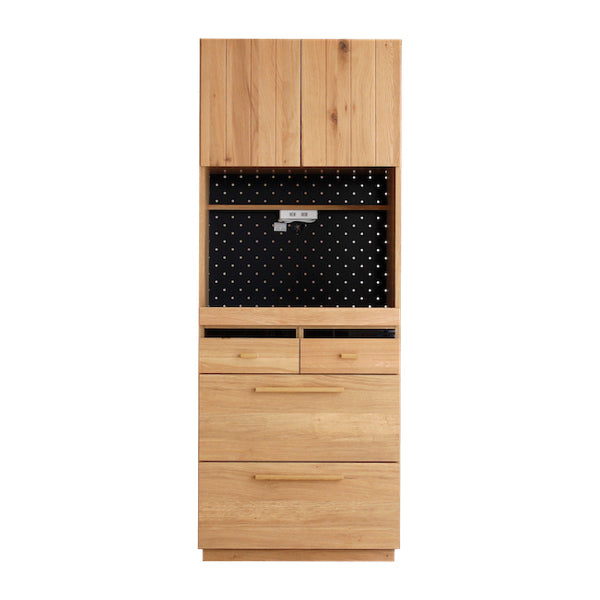 食器棚 北欧風 キッチンボード オーク材 幅70cm