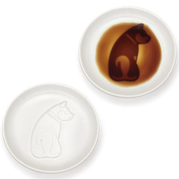 醤油皿 9cm イヌ 皿 食器 和食器 磁器 いぬ 犬