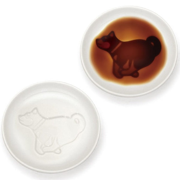 醤油皿 9cm イヌ 皿 食器 和食器 磁器 いぬ 犬