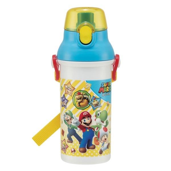 水筒 抗菌 プラスチック 直飲み スーパーマリオ 軽量 480ml キッズ