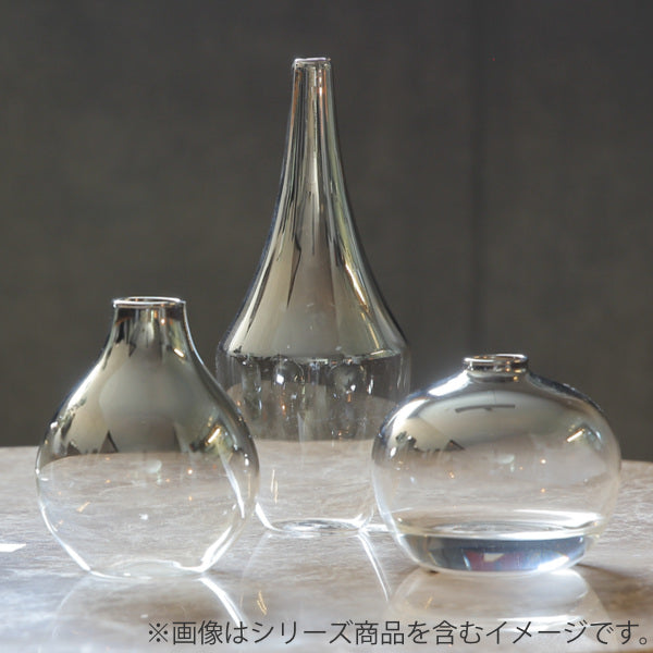 花瓶 一輪挿し フラワーベース ガラス シリル ボール -5