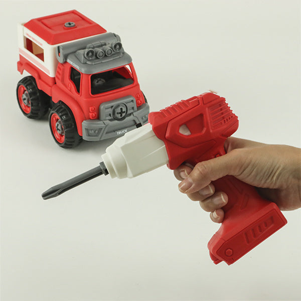 トラック おもちゃ 組立 DIYトラック 電動 ドライバー付