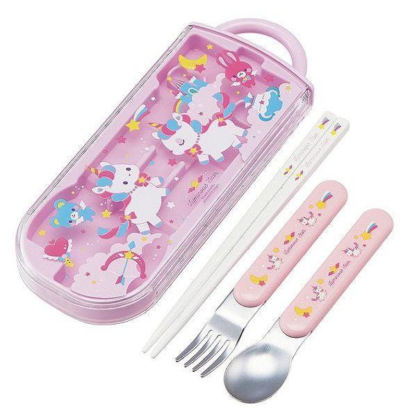 トリオセット カトラリーセット 抗菌 箸 スプーン フォーク スライド ユニコーン