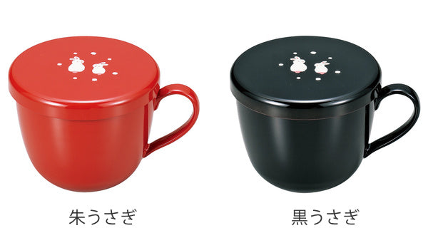 スープカップ 460ml ふた付き うさぎ スープマグ マグカップ 食器 プラスチック 日本製