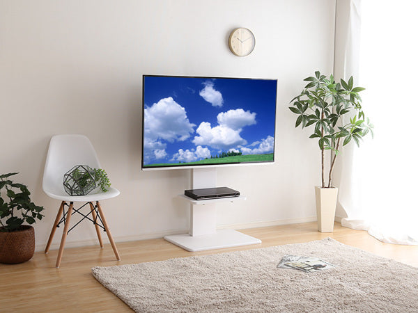 壁寄せ テレビ台 スイング式 ロータイプ 棚付 55インチ対応 幅60cm -14