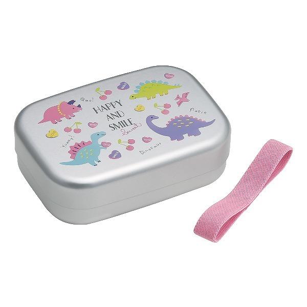 お弁当箱 ランチボックス 1段 アルミ弁当箱 ハッピー＆スマイル 370ml 子供