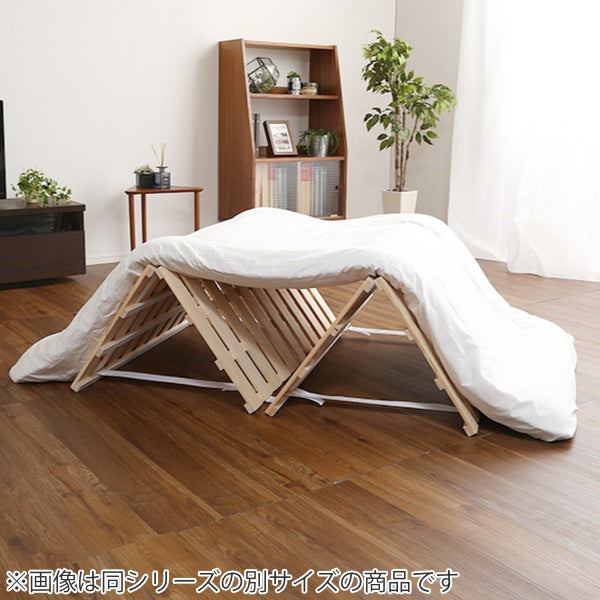 すのこベッド ダブル 4つ折り 檜 木製 天然木 ひのき すのこ ベッド