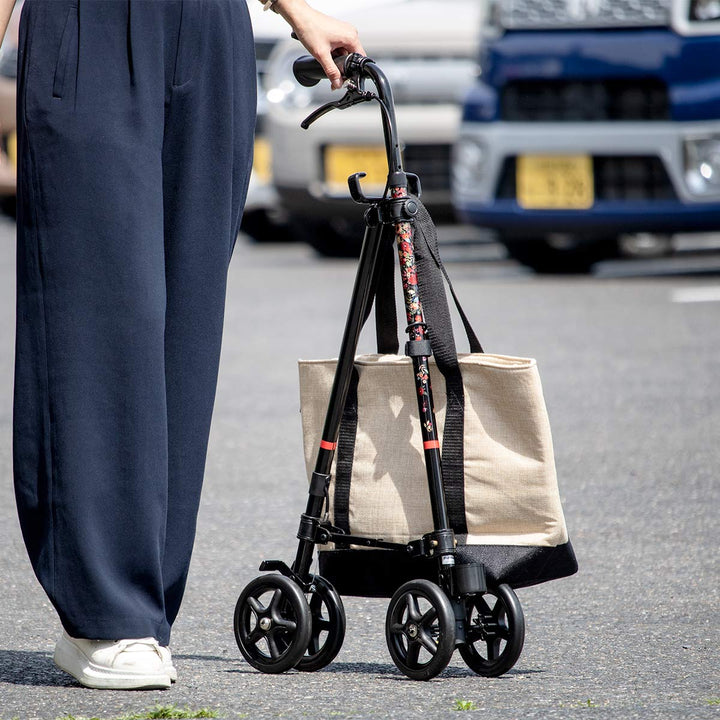 杖 ブーケ 車輪付き 高さ調節 ハンドレールステッキ 介護 歩行補助 自立式 -6