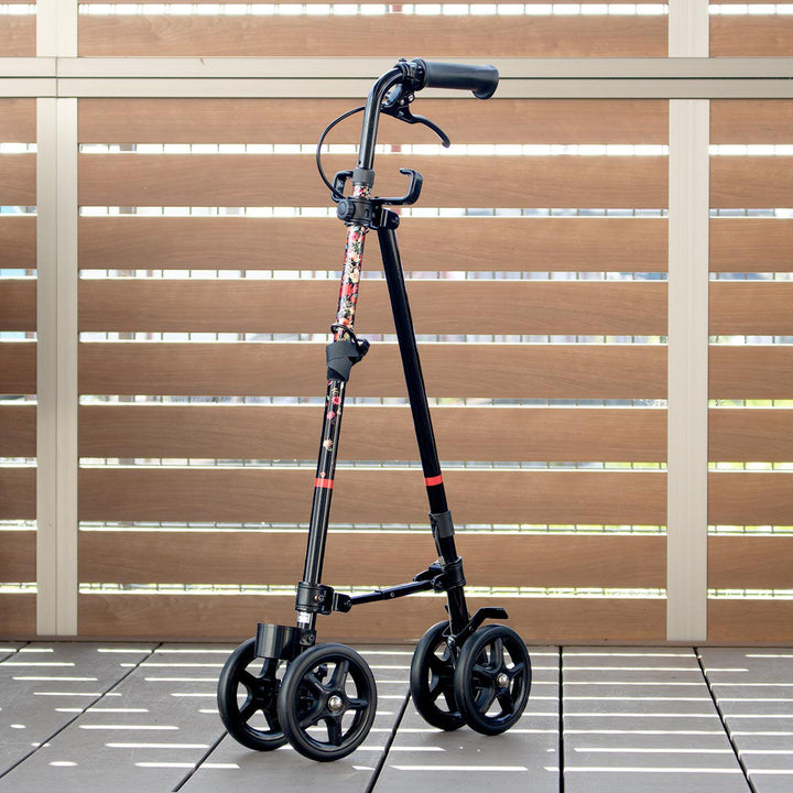 杖 ブーケ 車輪付き 高さ調節 ハンドレールステッキ 介護 歩行補助 自立式 -7