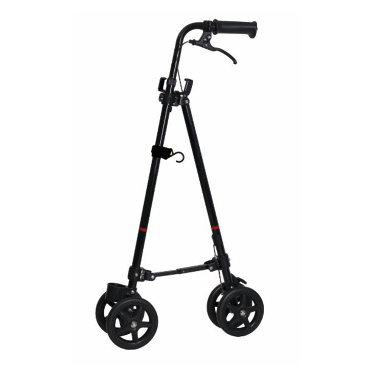 杖 ブラック 車輪付き 高さ調節 ハンドレールステッキ 介護 歩行補助 自立式 -1