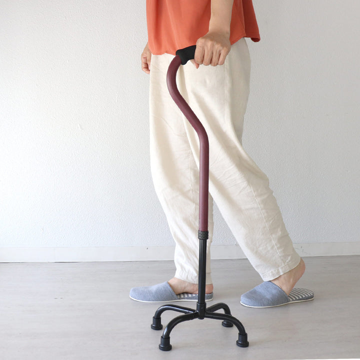 杖 4点杖 S 自立式 ステッキ 多脚杖 高さ調節 軽量 -10