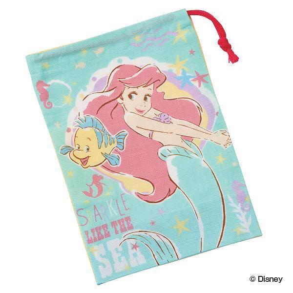 コップ袋 巾着袋 リトル・マーメイド アリエル 歯ブラシホルダー付き