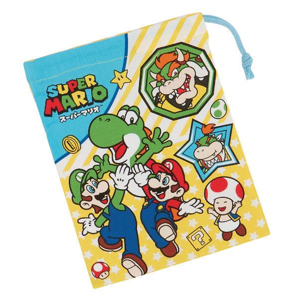 コップ袋 巾着袋 スーパーマリオブラザーズ 歯ブラシホルダー付き