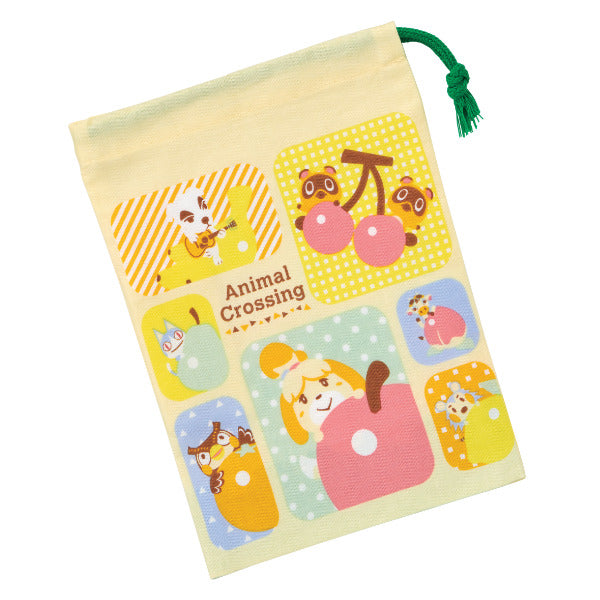 コップ袋 巾着袋 どうぶつの森 歯ブラシホルダー付き