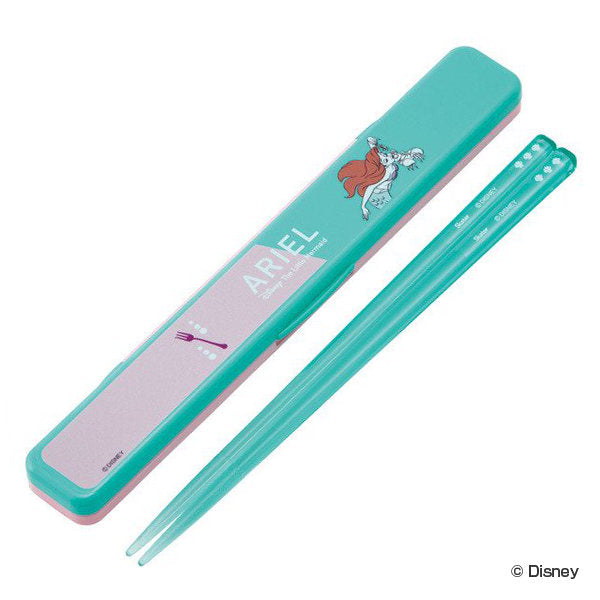 箸箱セット 抗菌 箸 箸箱 弁当 音の鳴らない リトル・マーメイド アリエル 18cm