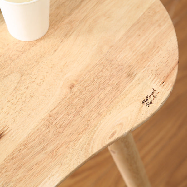 キッズテーブル 幅80cm ドリンクホルダー ペン立て 木製 天然木 テーブル 机
