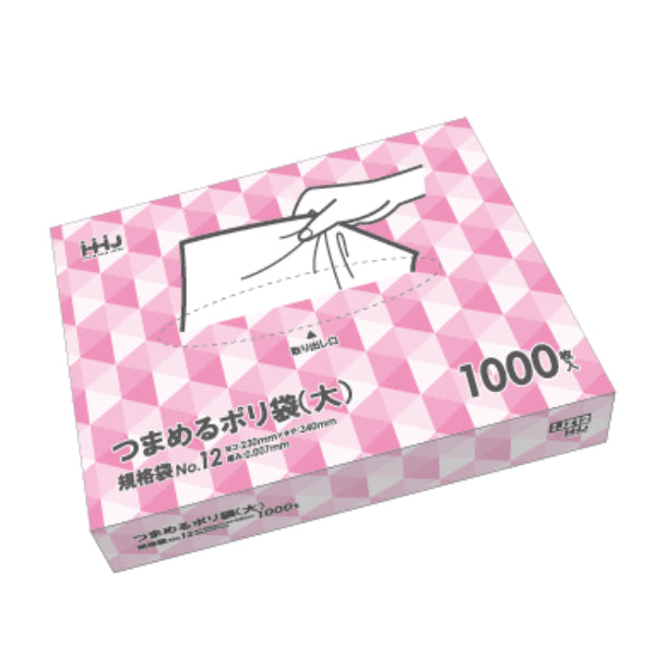 ゴミ袋 規格袋 12号 食品検査適合 厚さ0.007mm 1000枚入り 半透明 ティッシュタイプ